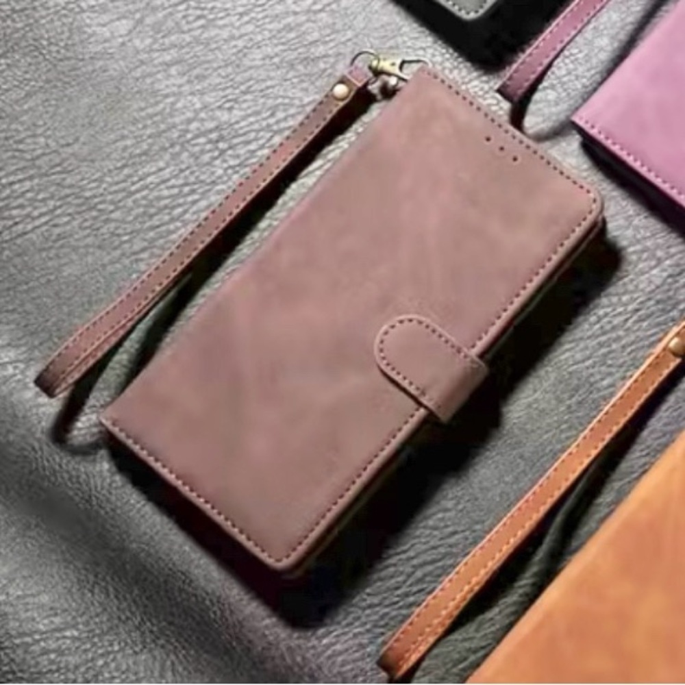New IPhone 16 pro Vegan Leather Wallet Phone Case